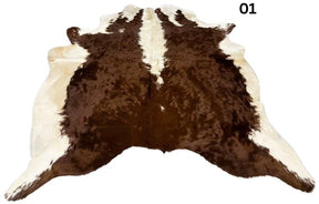 Cowhide Rug - Brown White REG