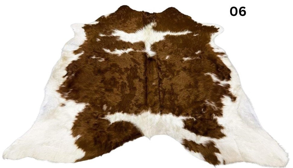 Cowhide Rug - Brown White REG