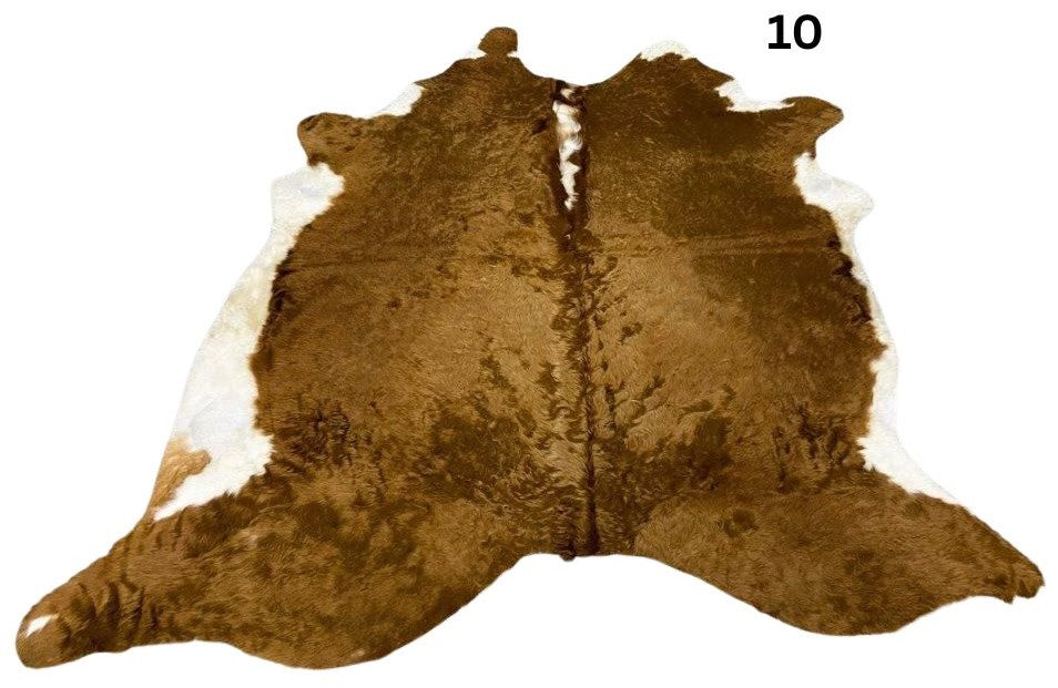 Cowhide Rug - Brown White REG