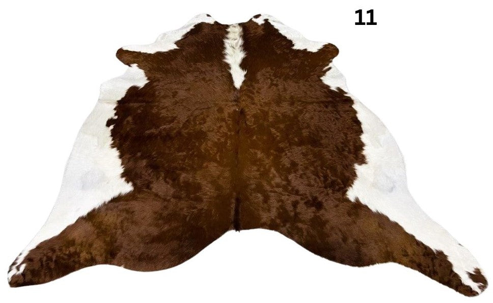Cowhide Rug - Brown White REG