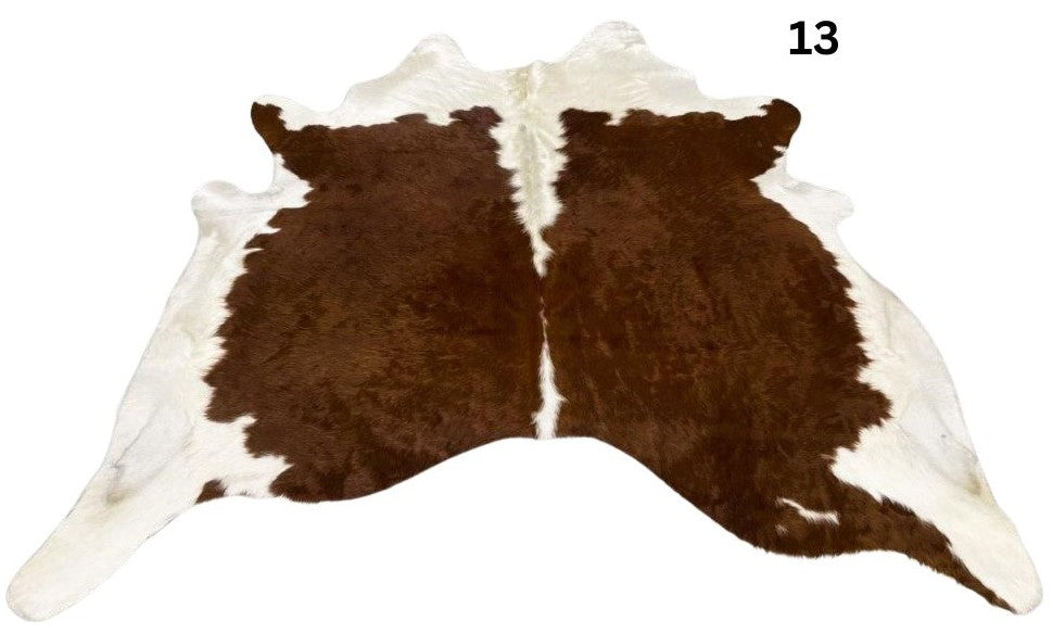 Cowhide Rug - Brown White REG