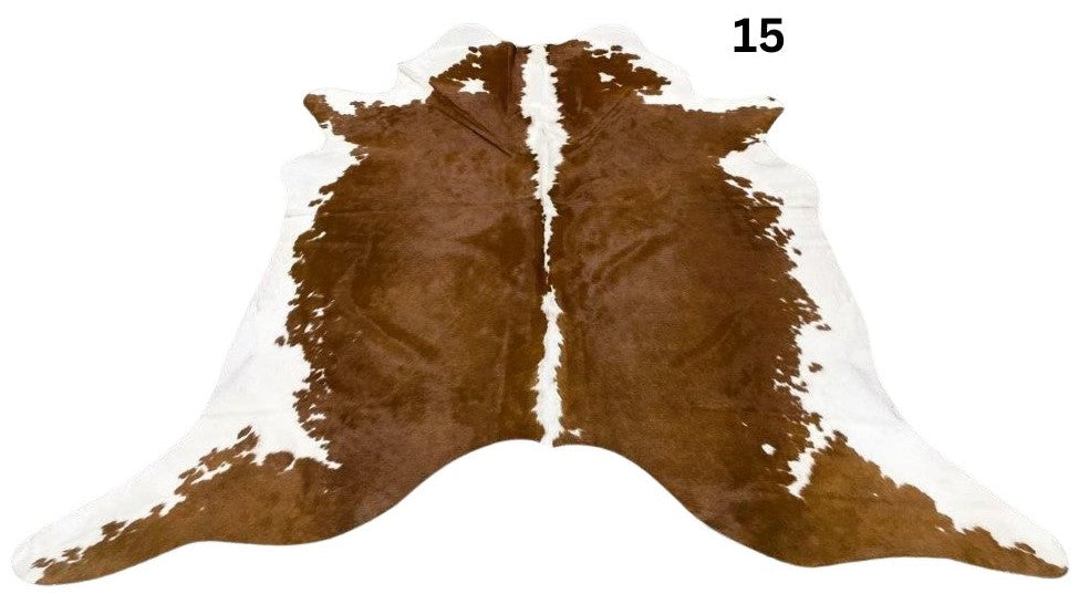 Cowhide Rug - Brown White REG