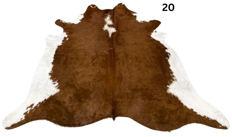 Cowhide Rug - Brown White REG