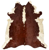 Cowhide Rug - Brown White REG