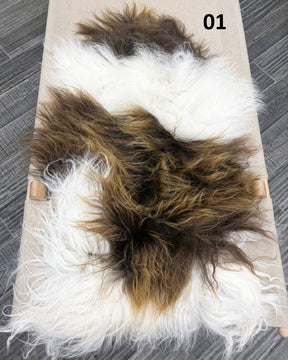 Icelandic Sheepskin Rug – Natural Mix | Long Wool Genuine Hide
