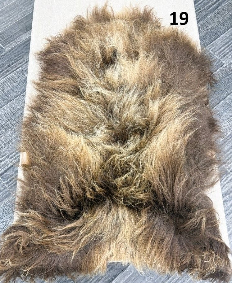 Icelandic Sheepskin Rug – Natural Mix | Long Wool Genuine Hide