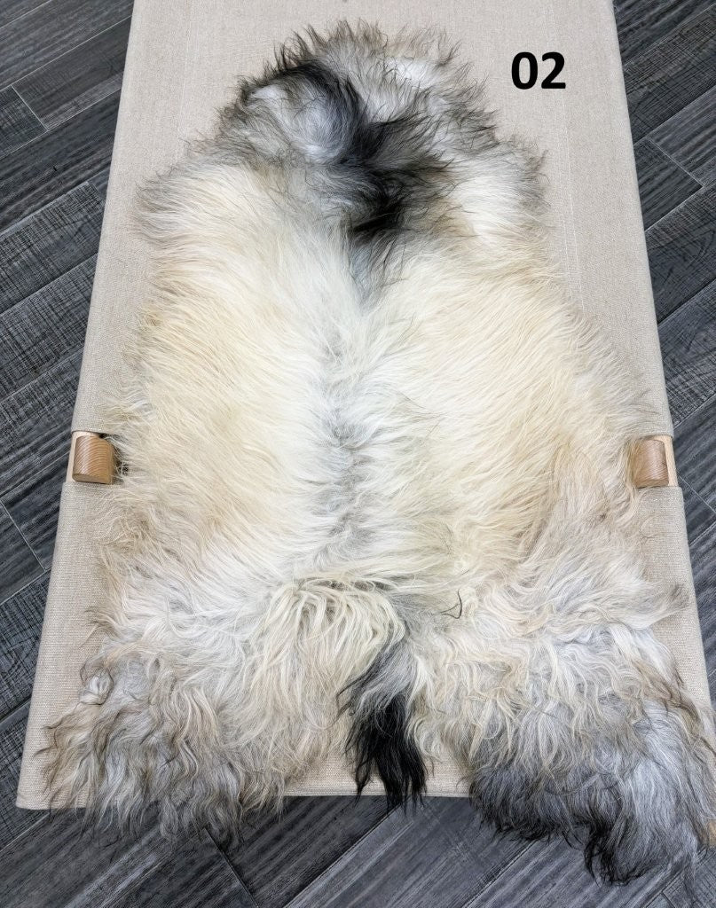 Icelandic Sheepskin Rug – Natural Mix | Long Wool Genuine Hide