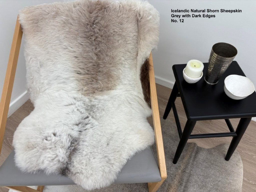 Icelandic Shorn Sheepskin Dark Edges - 12