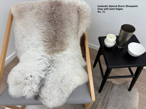 Icelandic Shorn Sheepskin Rug - Dark Edges