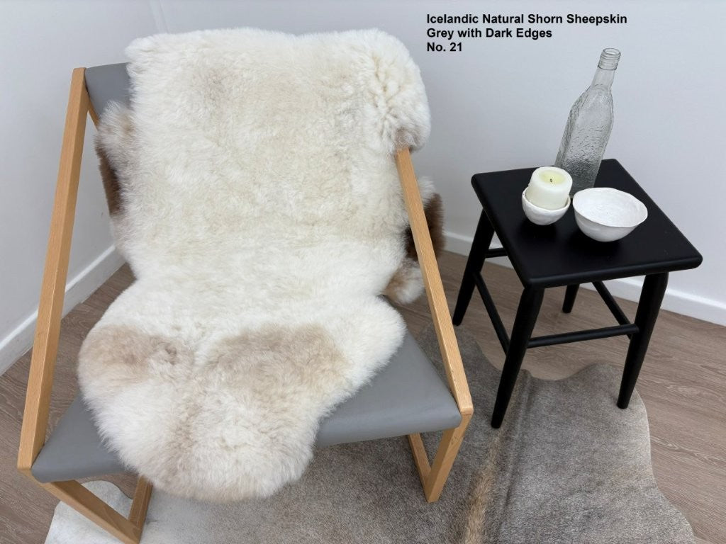 Icelandic Shorn Sheepskin Dark Edges - 21