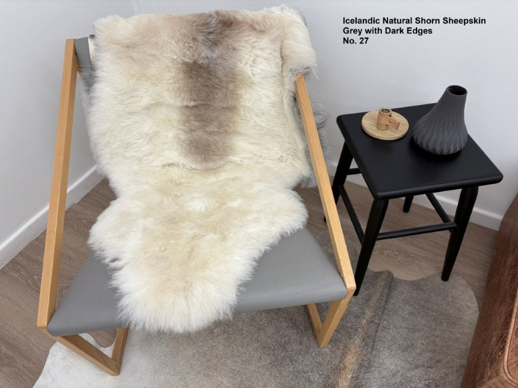 Icelandic Shorn Sheepskin Dark Edges - 27