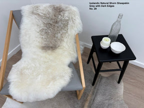 Icelandic Shorn Sheepskin Rug - Dark Edges