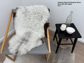 Icelandic Shorn Sheepskin Rug - Dark Edges