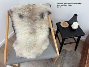 Icelandic Shorn Sheepskin Rug - Dark Edges