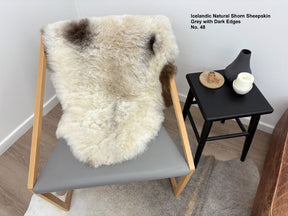 Icelandic Shorn Sheepskin Rug - Dark Edges