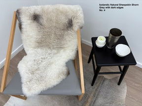 Icelandic Shorn Sheepskin Rug - Dark Edges
