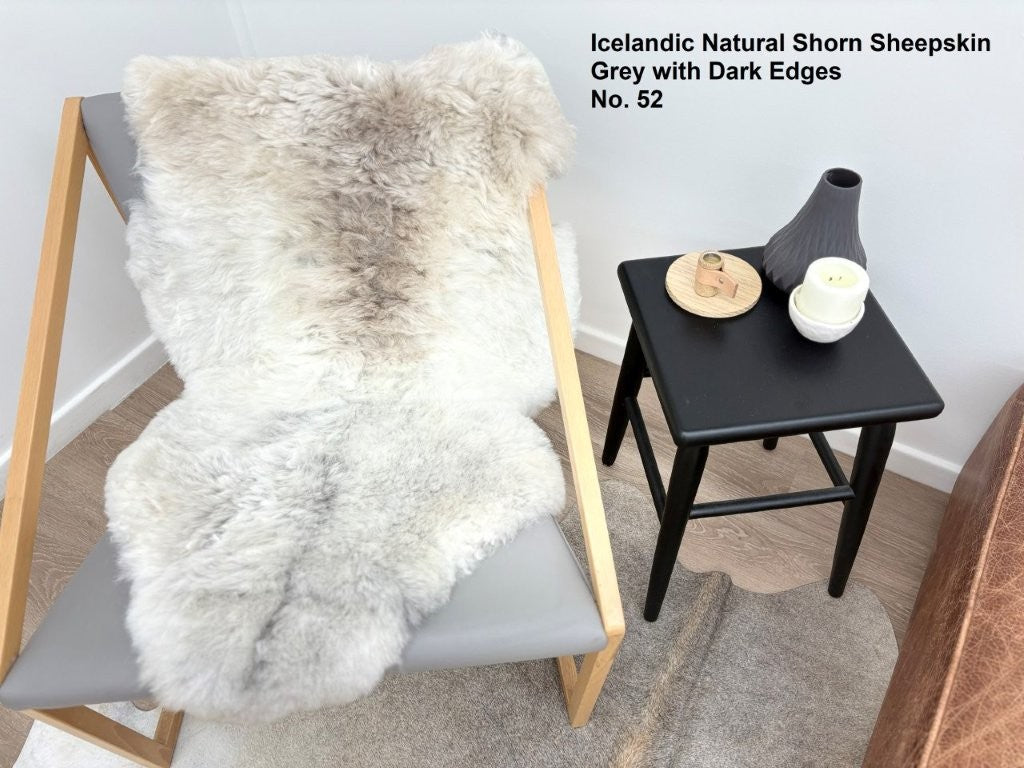 Icelandic Shorn Sheepskin Rug - Dark Edges