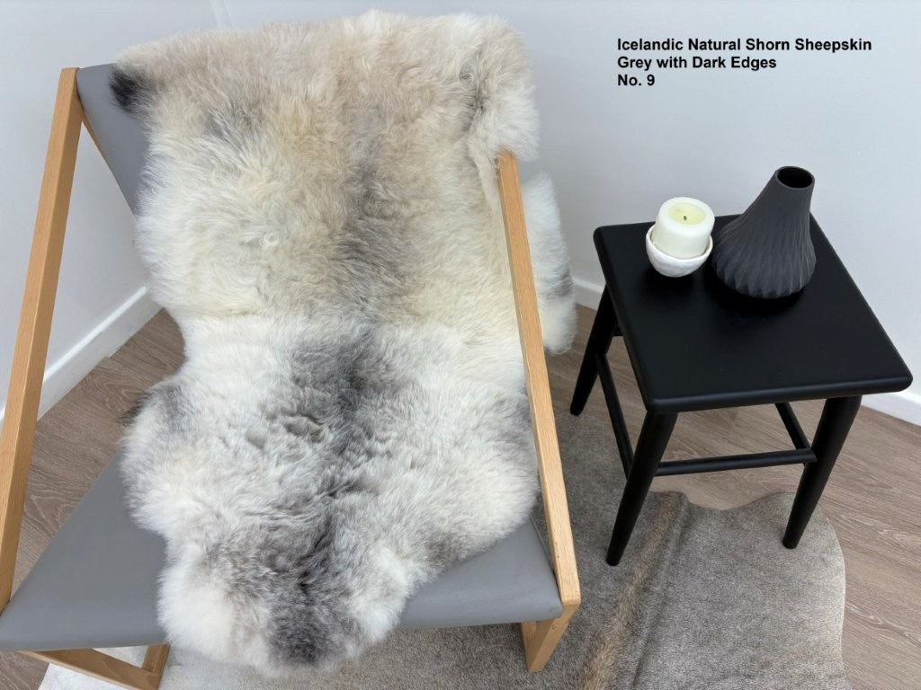 Icelandic Shorn Sheepskin Rug - Dark Edges