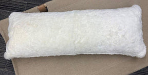 Oversized Luxe Shearling Lumbar Cushion - Natural White