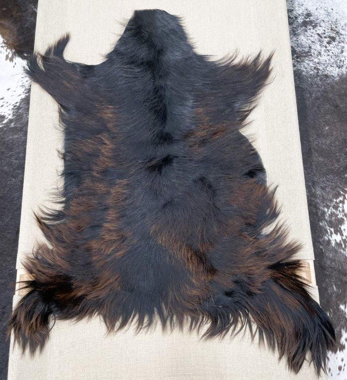 European Longhair Goat Hide Rug
