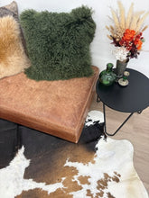 Mongolian Sheepskin Cushion - Olive Green 50cm (Its back!)