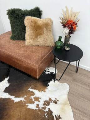 Mongolian Sheepskin Cushion - Olive Green 50cm (Its back!)