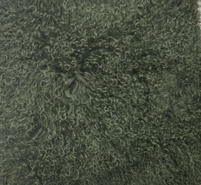 Mongolian Sheepskin Cushion - Olive Green 50cm (Its back!)