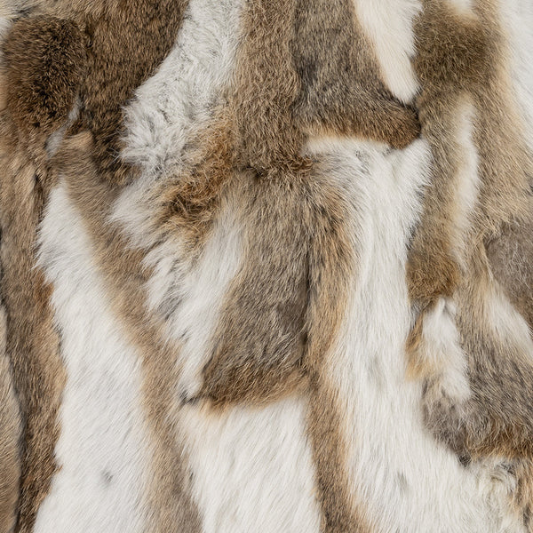 <p>Natural Brown & White Rabbit Fur</p>
