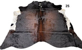 Reddish brown large cowhide rug – individual hide option number 25