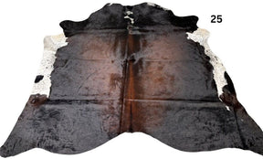 Reddish brown large cowhide rug – individual hide option number 25