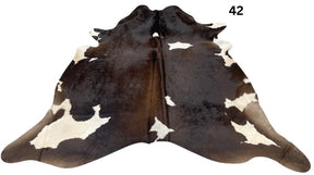 Reddish brown large cowhide rug – individual hide option number 42