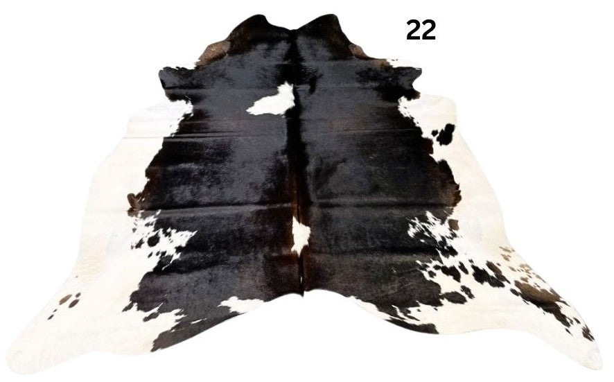 Reddish brown cowhide rug small size hide 22 genuine hide with lighter base and scattered brown markings displayed on white background