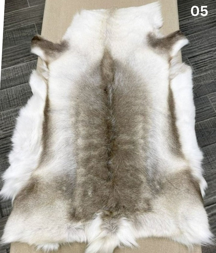 Light Reindeer Hide Throw