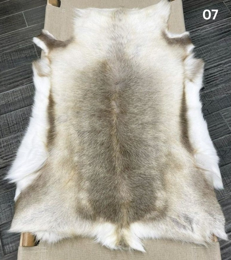 Light Reindeer Hide Throw