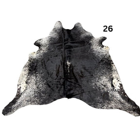 Natural salt and pepper cowhide rug – hide number 26 with unique markings