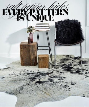 Salt Pepper Light Cowhide Rugs - SALE