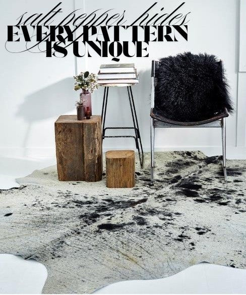 Salt Pepper Light Cowhide Rugs - SALE