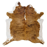 Cowhide rug white belly white spine