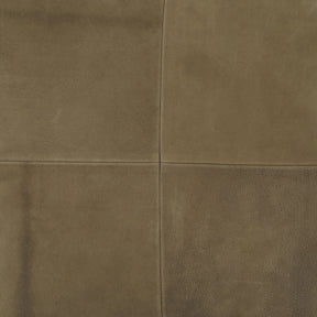 Nubuck Leather Cushion - Olive Green 45cm