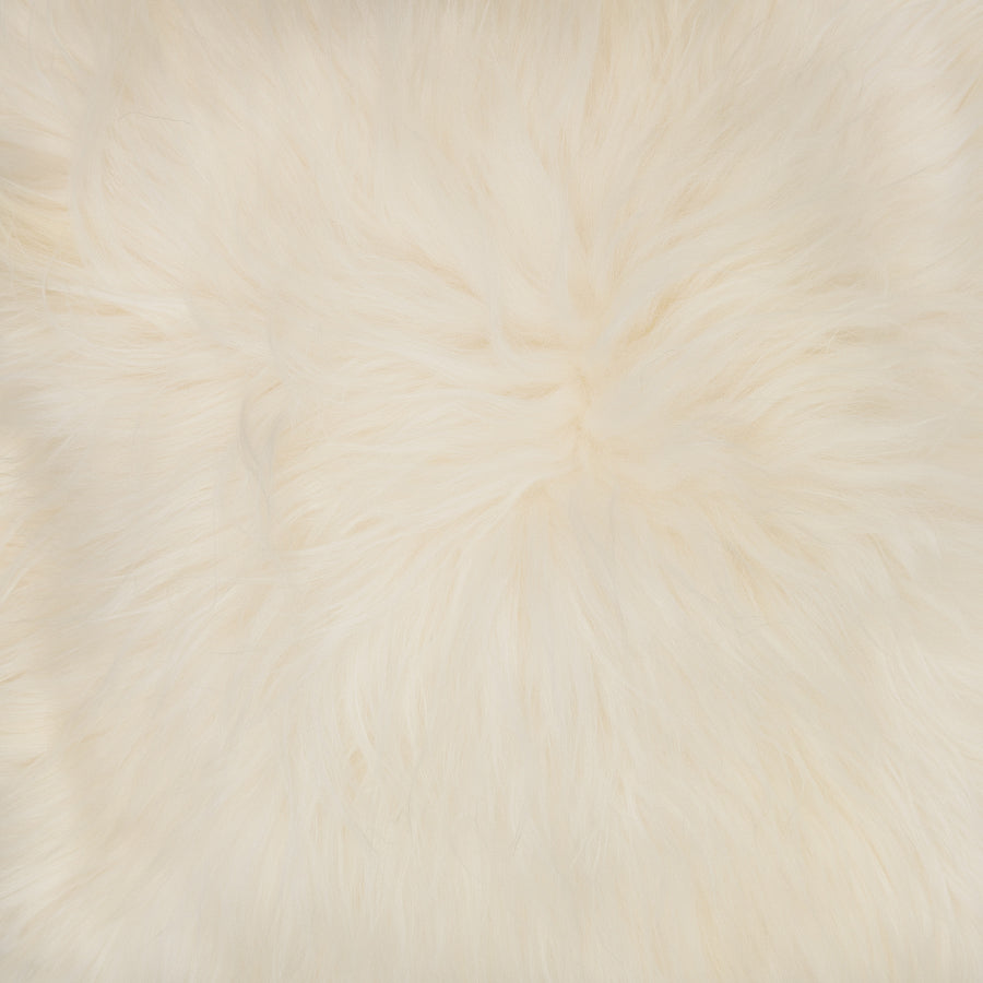 Natural white Icelandic sheepskin fleece