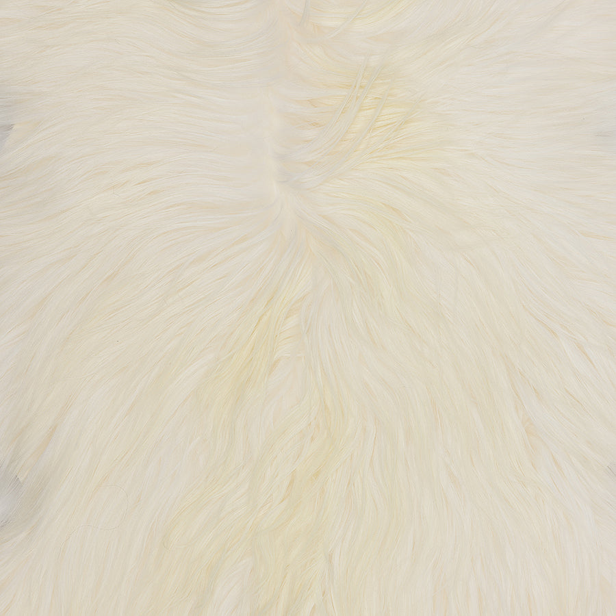 Long Hair Goatskin Hair - Natural White