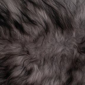 Icelandic Sheepskin Fleece - Dyed Grey with Black Tips