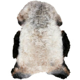 Shorn Icelandic sheepskin rug with dark edged finish shown individually on a white background