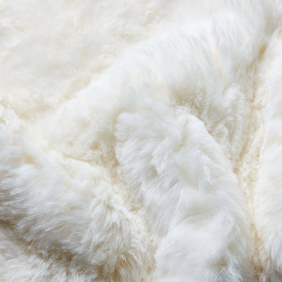 Shorn Icelandic Sheepskin Fleece - Natural White