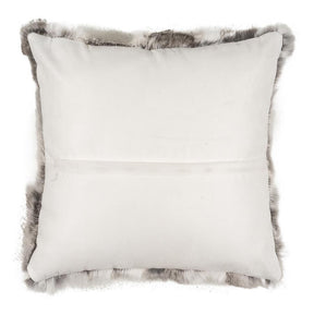 Rabbit Fur Pillow 60cm - White Grey
