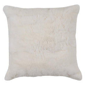 Rabbit Fur Pillow 50cm - White