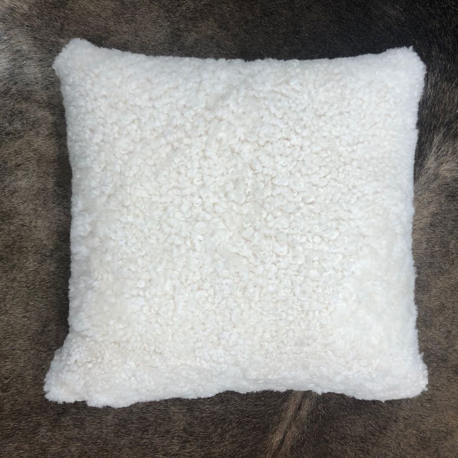 Shearling Square Cushion - Bone 50cm