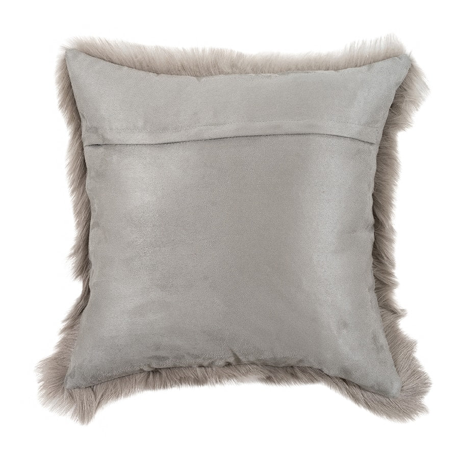 Himalayan Goatskin Cushion 40cm - Light Grey