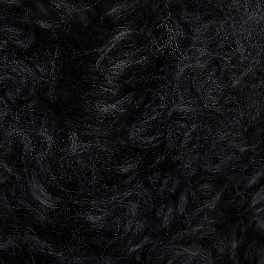 Spanish Goatskin Throw Rug - Black (Dyed)