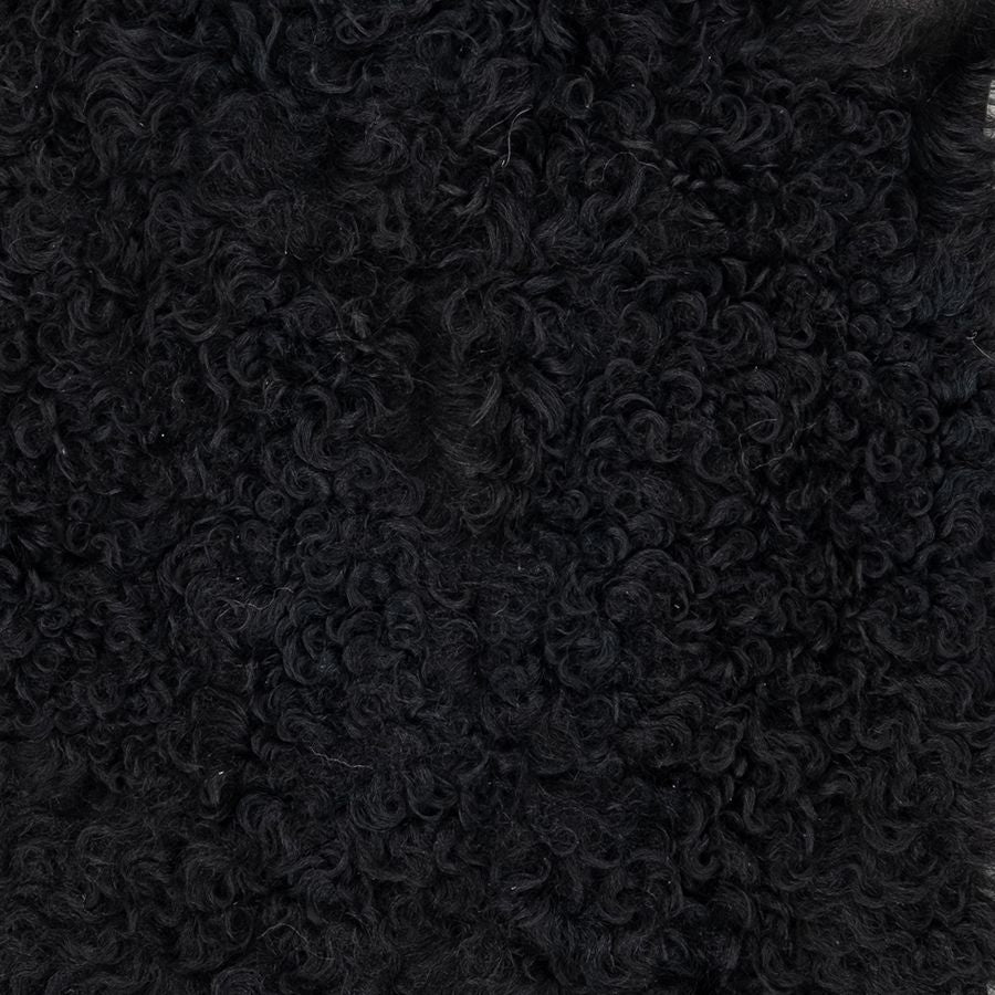 Spanish Goatskin Throw Rug - Black (Dyed)